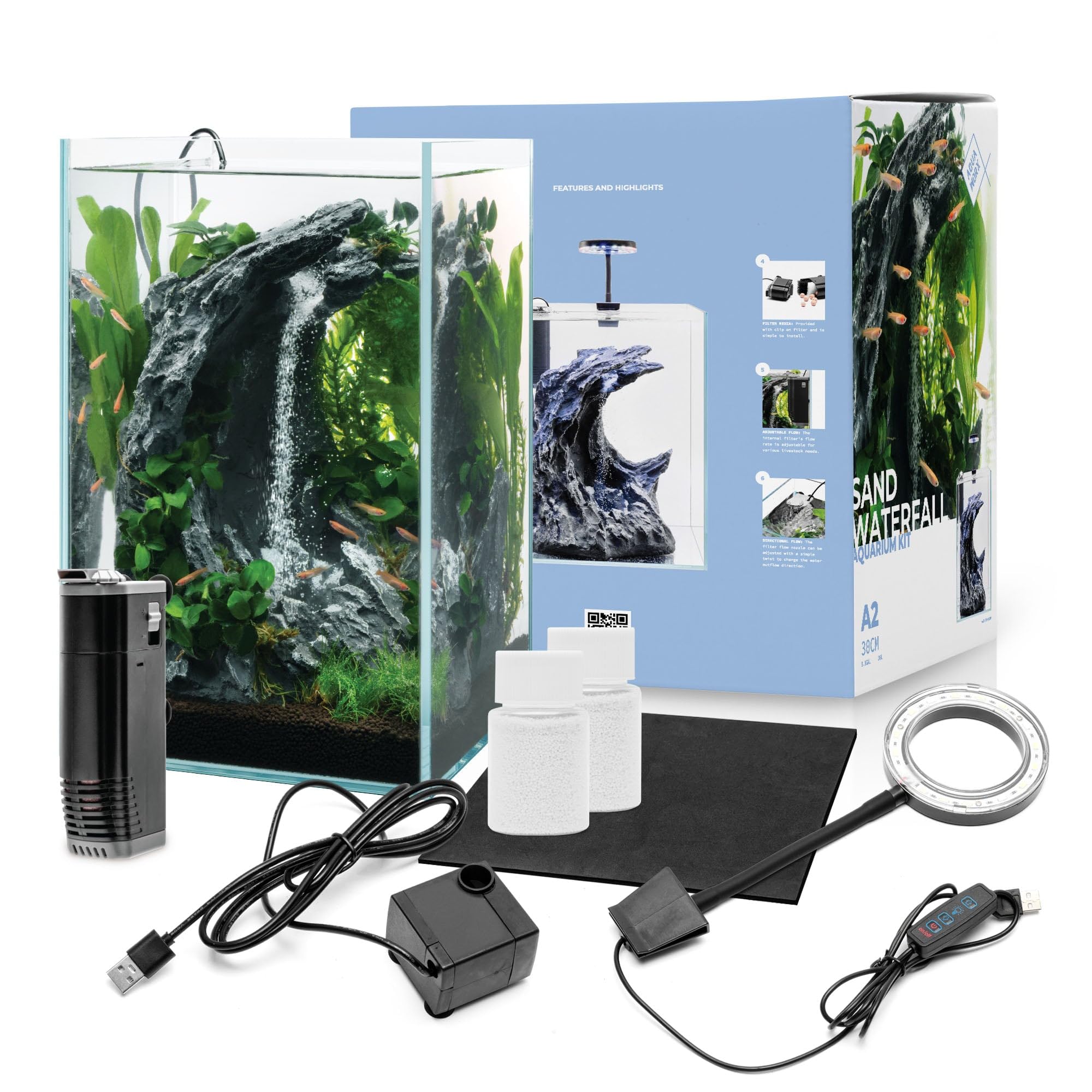 Amazon.com : Aqua Worx Sand Waterfall Tank Kit - Silent Operation